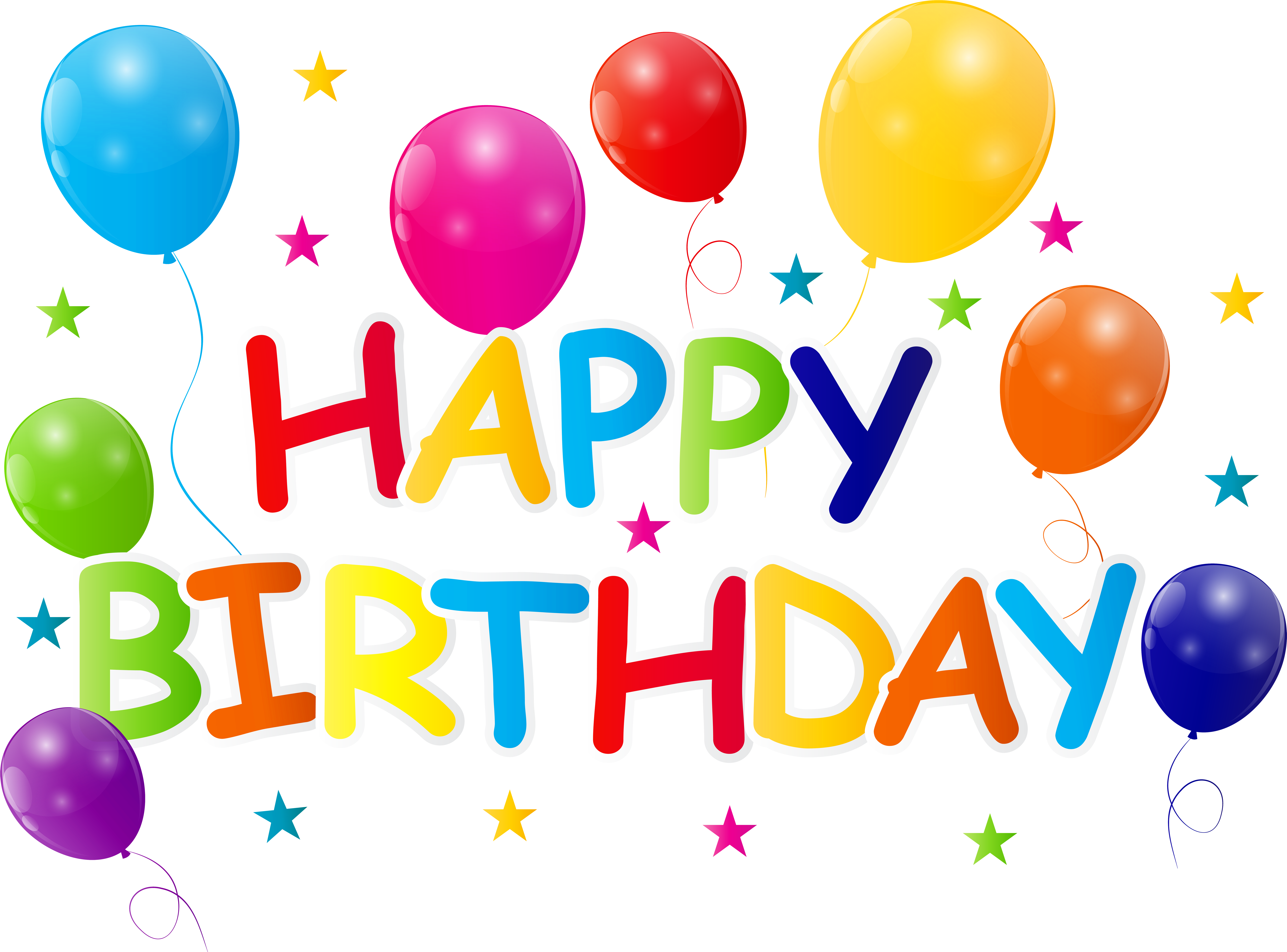Happy Birthday Png - Transparent Happy Birthday Png (8000x5921), Png Download