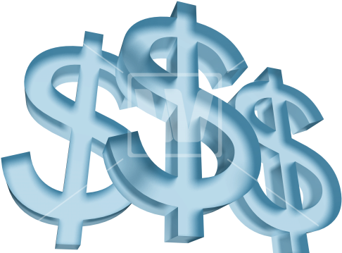 Dollar Symbols 3d - Dollar Symbols (550x373), Png Download