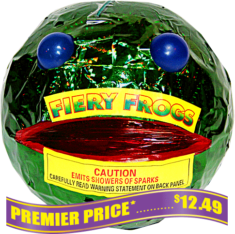Fiery Frogs Fountain - Fiery Frog Firework (500x500), Png Download