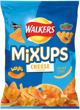 Cheese Snacks Mix - Walkers Crisps Mix Ups (307x419), Png Download