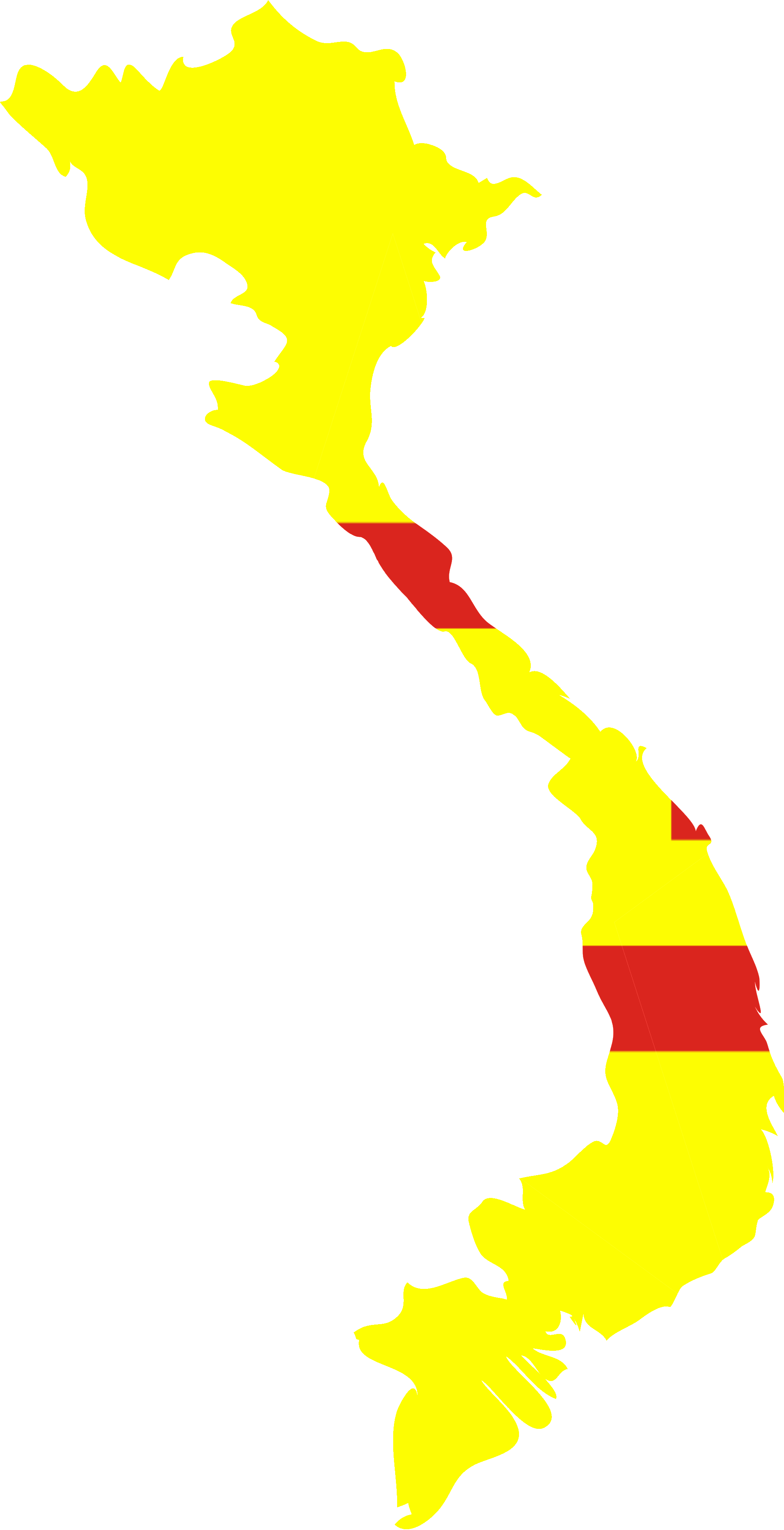 Image Result For Vietnam War Flag - Empire Of Vietnam Map (2000x3902), Png Download