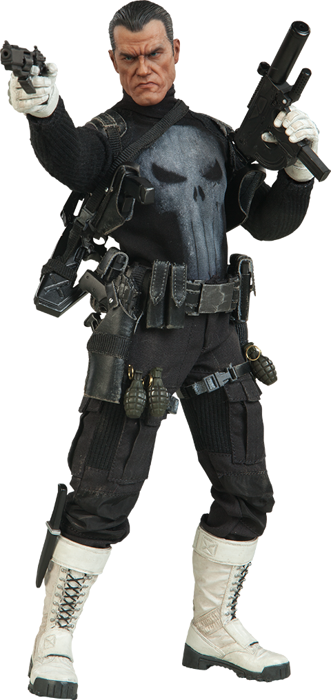 The Punisher 1/6th Scale Action Figure By Sideshow - Sideshow Collectibles The Punisher (480x1015), Png Download