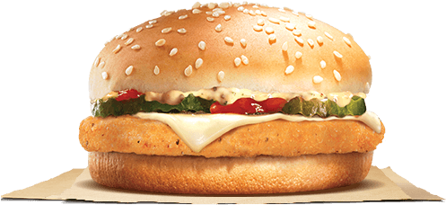 Hot Breaded With Spice - Burger King Kids Chicken Burger (500x540), Png Download