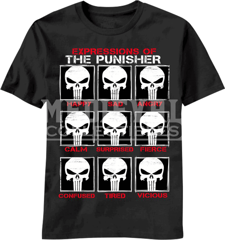 Expressions Of The Punisher T-shirt - Expressions Of The Punisher (771x771), Png Download