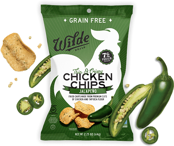 Jalapeno Chicken Chips - Wilde Brands Llc (600x480), Png Download