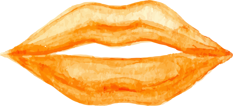 Painting Color Watercolor Painting Drawing Lip - Yellow Watercolor Lip (968x442), Png Download