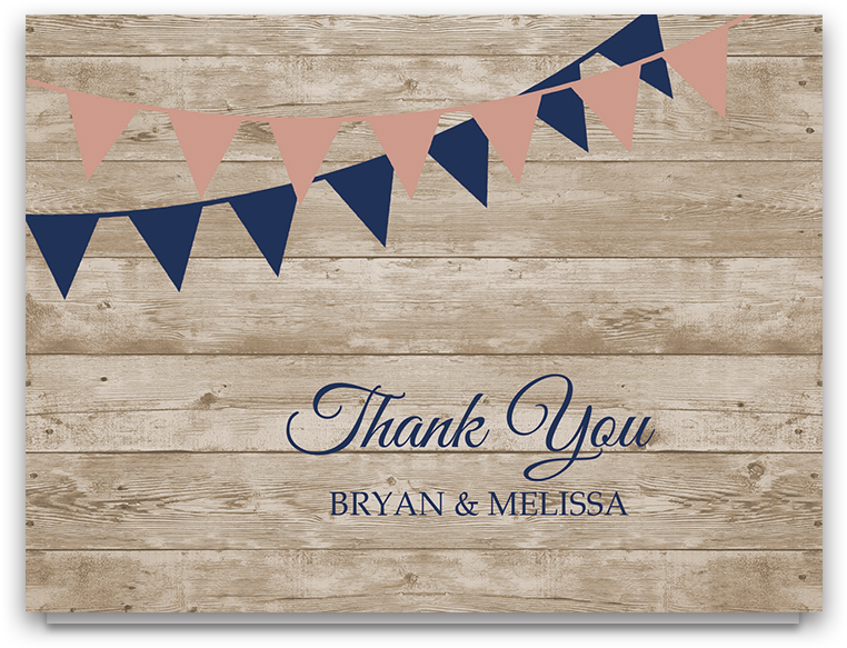 Thank You Card Rustic Wedding (900x900), Png Download