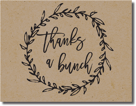 Thank You Card Single Sided - Cream Decorative Plaques By Willow + Blush By Vinyl (580x580), Png Download