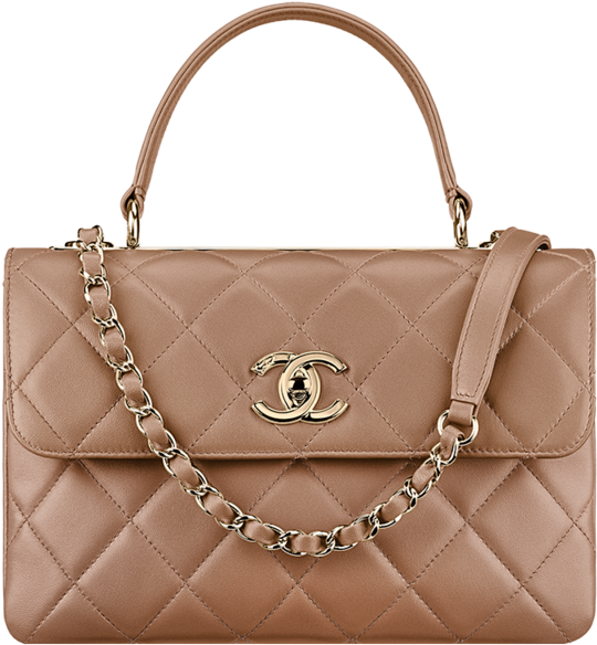 Chanel Flap Bag With Top Handle - Handbag (596x650), Png Download