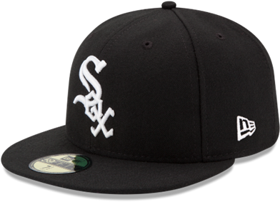 Men's Chicago White Sox New Era Black Game Authentic - White Sox Hat (533x300), Png Download
