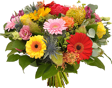 Flowers And Bouquets Topbloemen - Buque De Flores Gerbera (392x339), Png Download