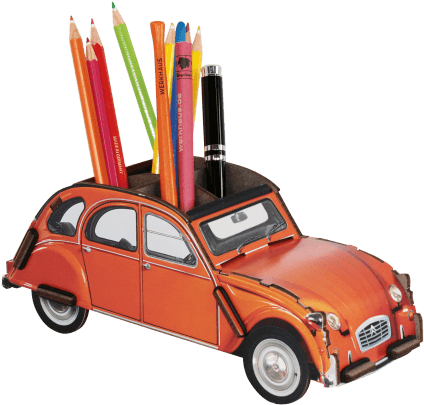 Pencil Box 2v Charleston - Stiftebox 2cv Ente Orange Book/buch (473x630), Png Download