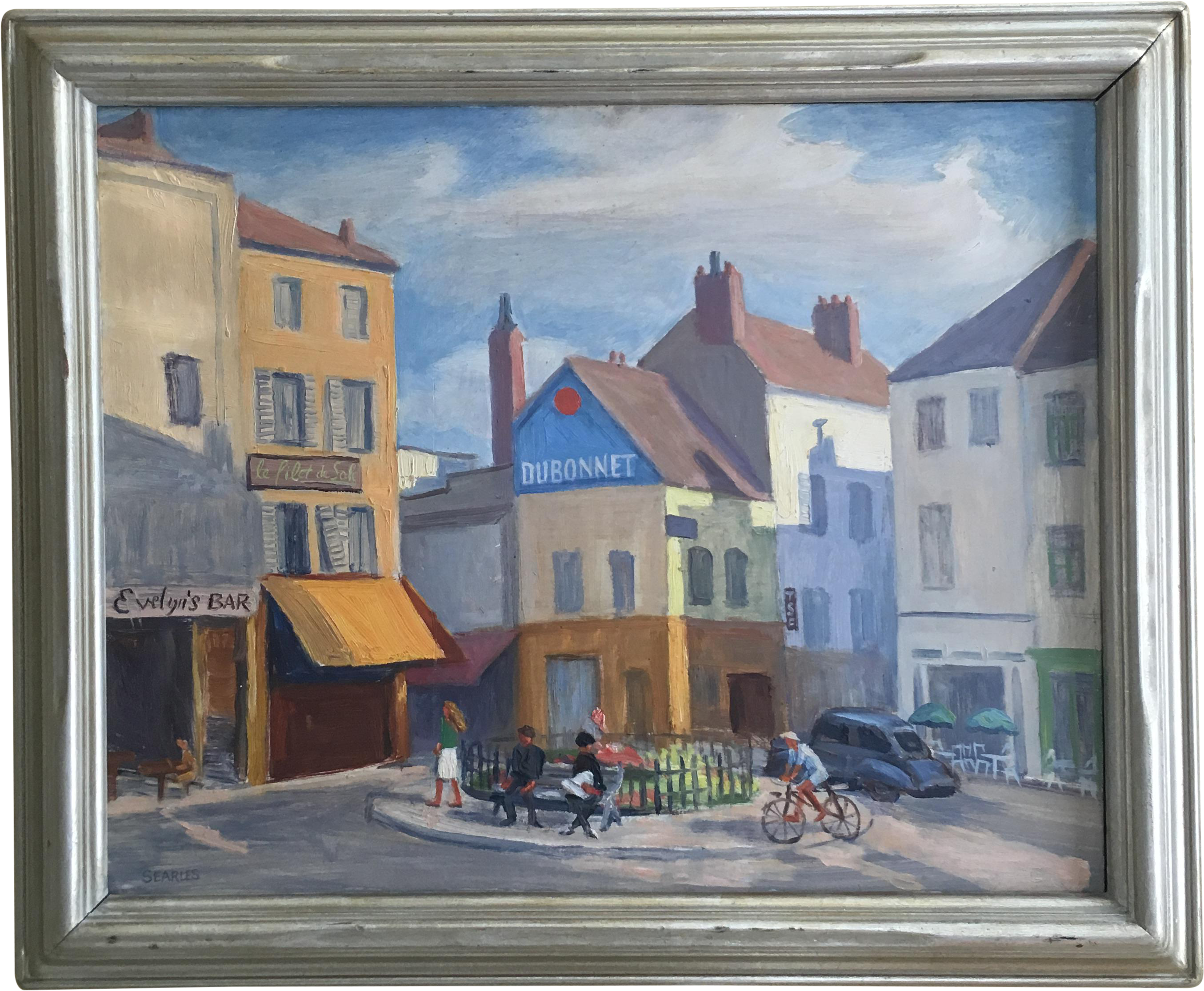 Boston Drawing Street Scene - Oil Painting (3009x2478), Png Download