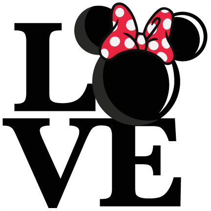 Love Mouse Girl Title Svg Scrapbook Cut File Cute Clipart - Disney Letter Svg Files For Cricut Free (432x432), Png Download
