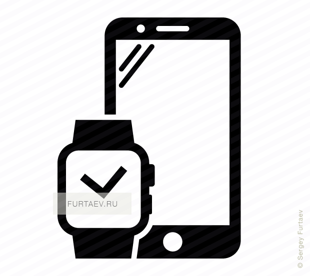 Smartwatch And Icon Of Smart Watch Mobile - Phone And Watch Icon (620x553), Png Download