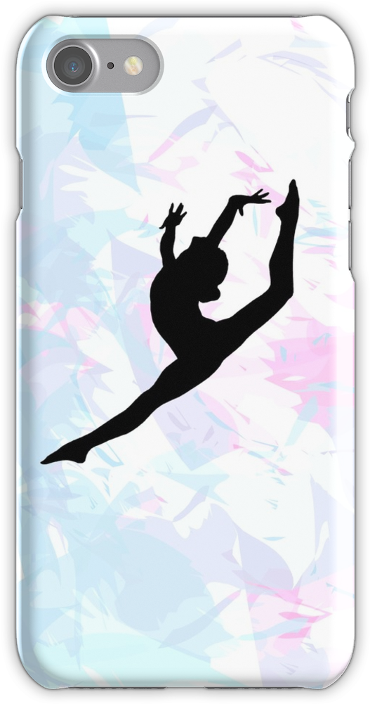 Water Colour Gymnastics Silhouette Iphone 7 Snap Case - Fundas De Gimnasia Rítmica (750x1000), Png Download