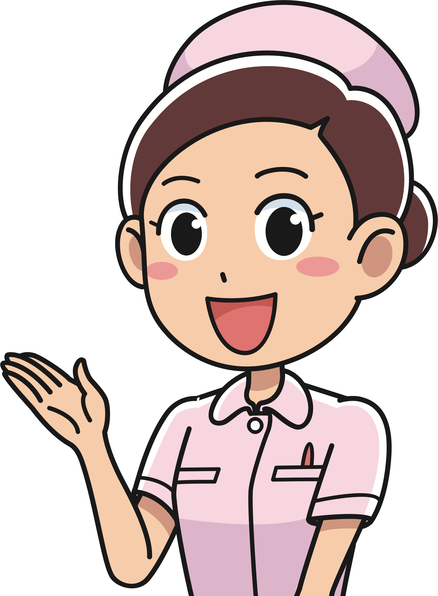 Jpg Royalty Free Download Cheerful Big Image - Kartun Perawat Png (1764x2400), Png Download