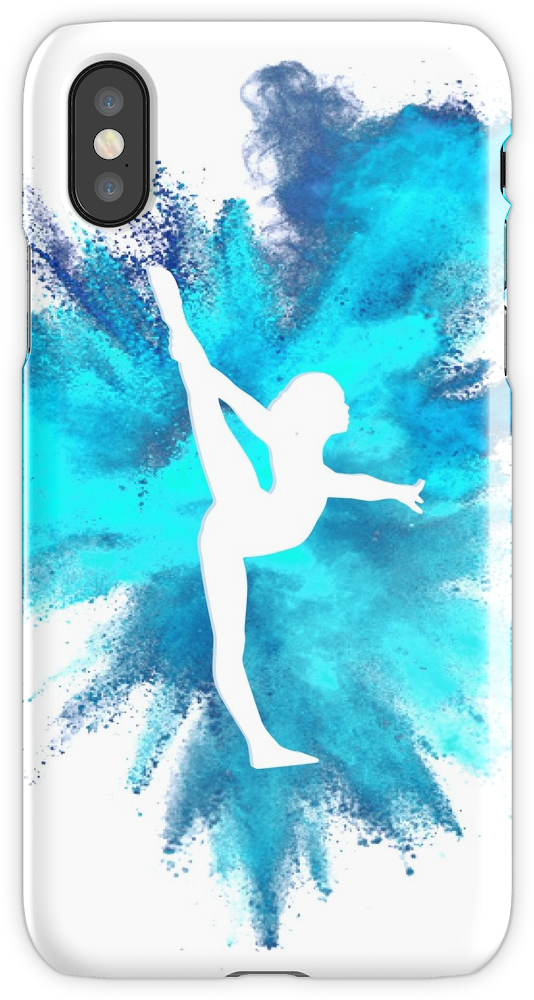 Blue Explosion Iphone X Snap Case - Gymnastics Iphone Case (750x1000), Png Download