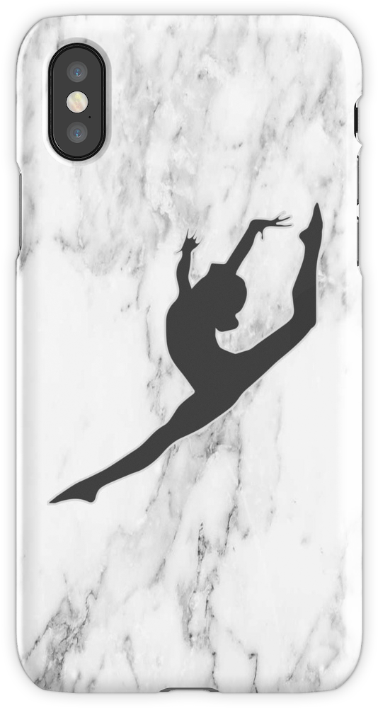 Marble Gymnast Silhouette Iphone X Snap Case - Fundas De Gimnasia Rítmica (750x1000), Png Download