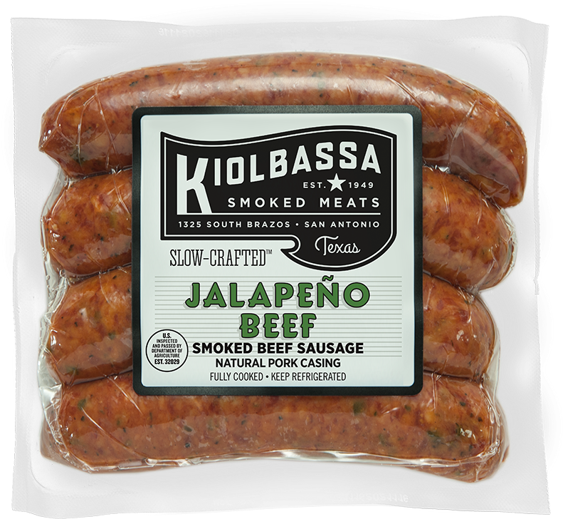 Kiolbassa Jalapeño Beef Smoked Sausage - Jalapeno Beef Sausage (800x800), Png Download
