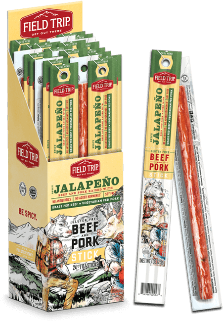 Jalapeno Beef Pork Meat Stick Caddy Side Sticks-579x700 - Field Trip Beef Stick (579x700), Png Download