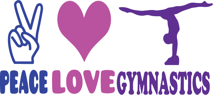 Peace Love Gymnastics Logo Design - Love Gymnastic Png (716x321), Png Download