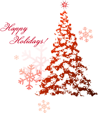 Merry Christmas~happy Holidays - Happy Holidays (330x394), Png Download