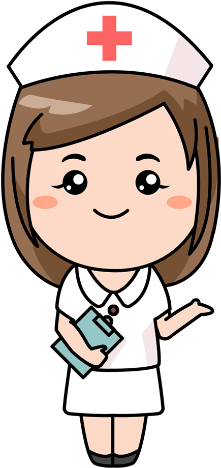 Nurse Graphics Clip Art Free Free Cute Cartoon Nurse - Nurse Clipart (607x1009), Png Download