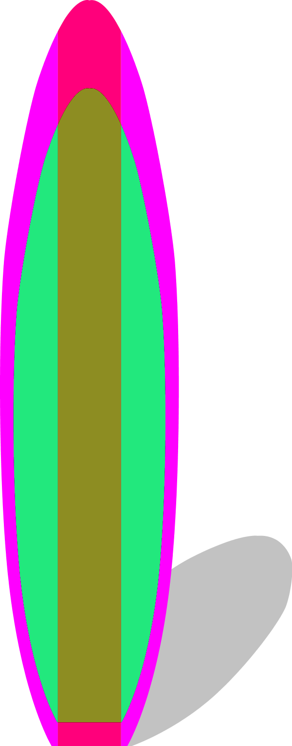 Free Surfboard Clipart Pictures - Clip Art (600x1534), Png Download