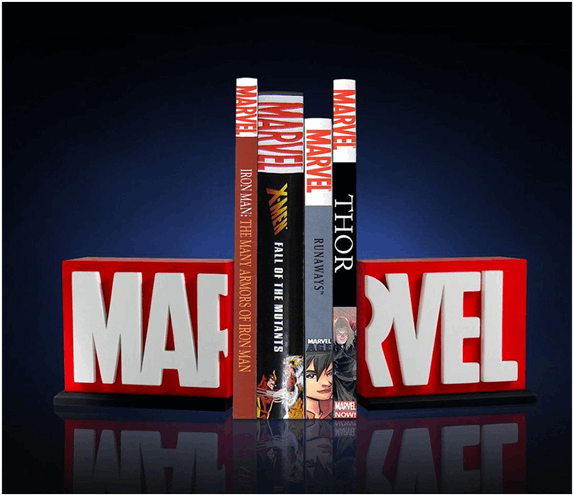 1 Of - Marvel Logo Bookends (600x600), Png Download