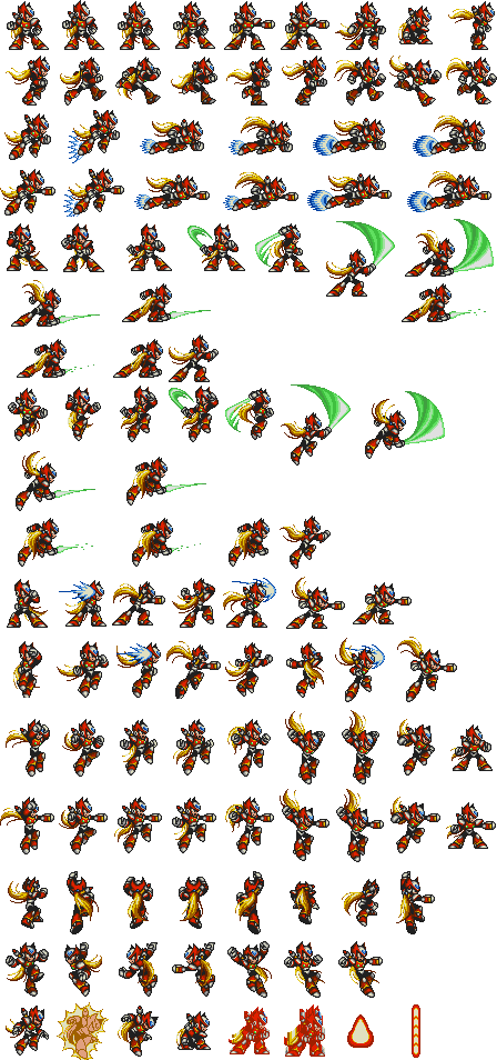 Megamanx 3 - Zero - Mega Man X Zero Sprites (448x954), Png Download