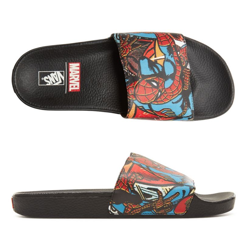 36 Am 218432 V004ki9h7 3 5/24/2018 - Vans X Marvel Slide (1440x816), Png Download
