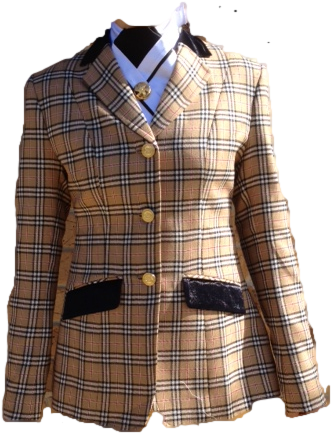 Mustard, Red, Cream & Black Check Burberry Show Hunter - Show Hunter (480x640), Png Download