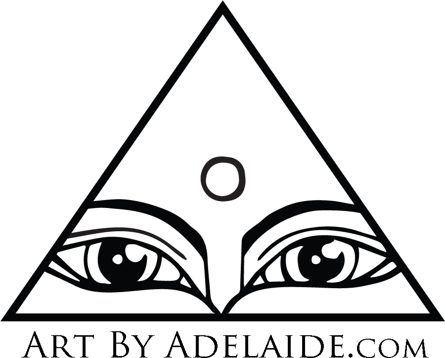Art By Adelaide Logo (966x799), Png Download