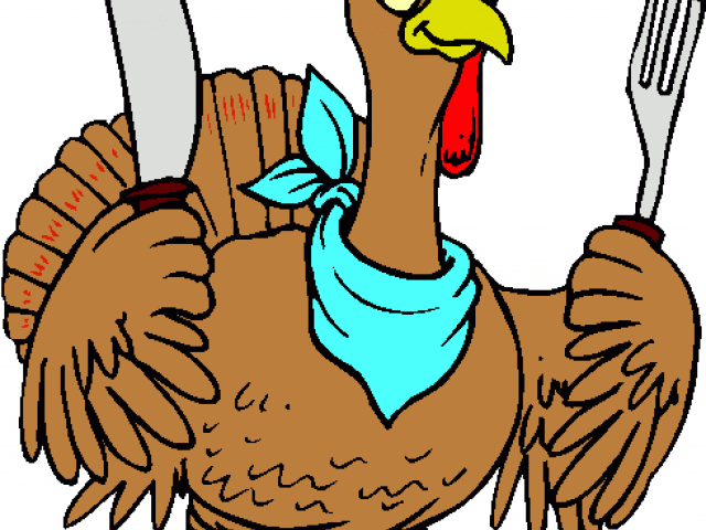 Turkey Bird Clipart Transparent Background - Clip Art Turkey Dinner (640x480), Png Download