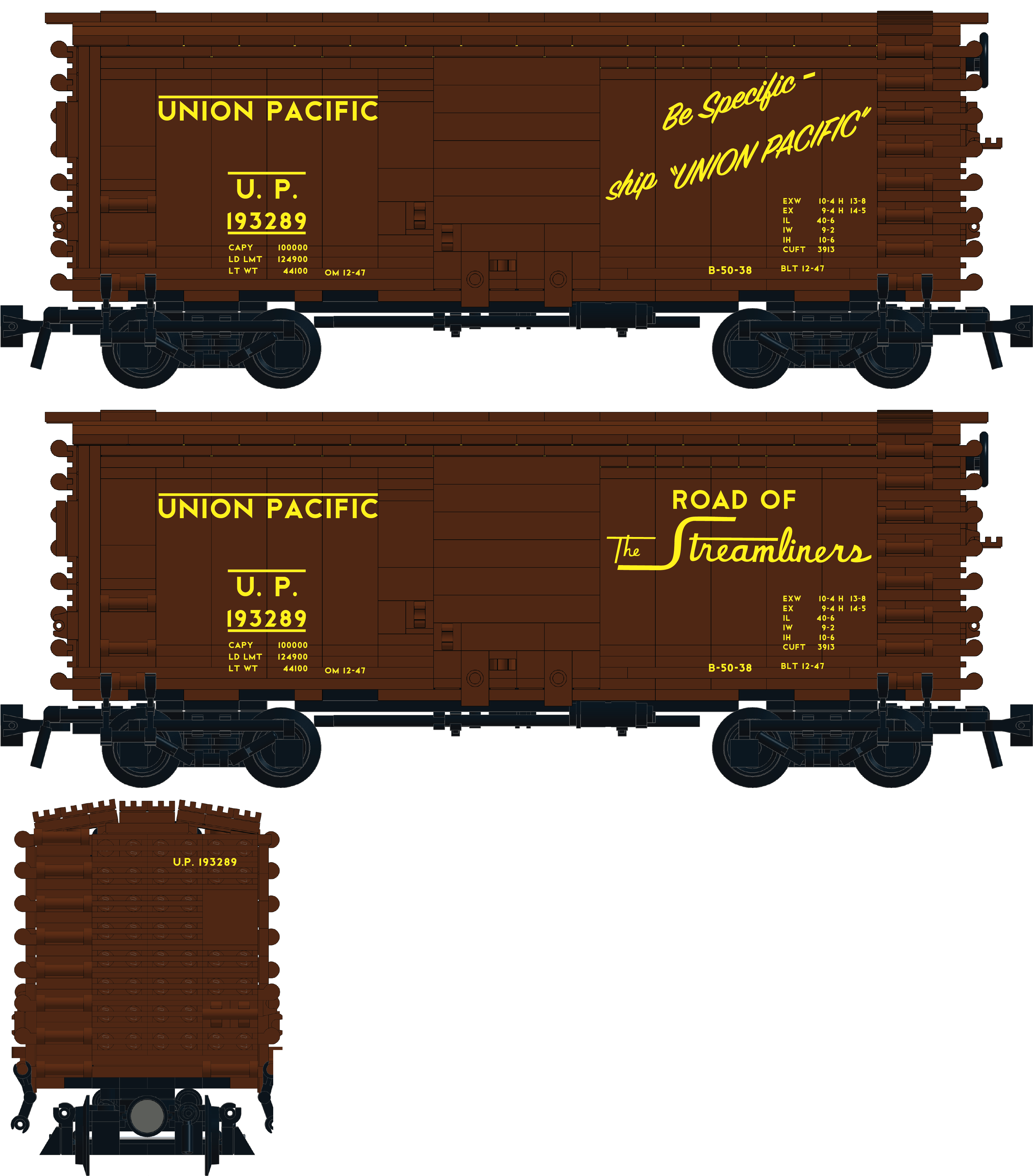Union Pacific “ - Lionel 6-27899 Union Pacific Ps-1 Boxcar #196889 (3452x3931), Png Download