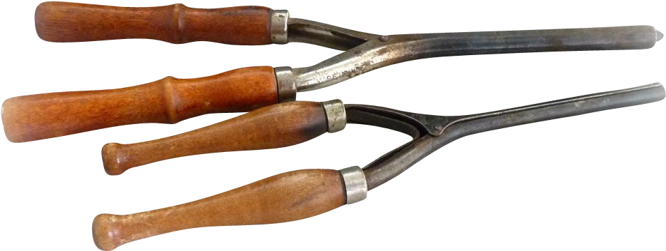 Antique Curling Irons Manual Stove Flame Heat - Curling Iron And Stove (990x990), Png Download