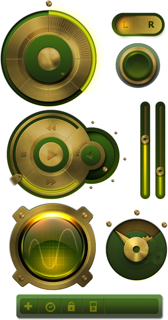 Ui Preview Set By Eugene Zolotco, Via Behance Game - User Interface (600x1065), Png Download