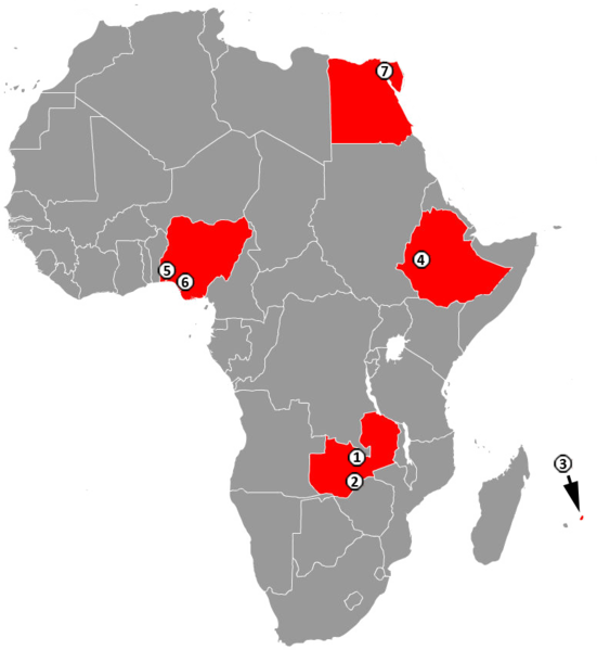 Six Special Economic Zones Setup By The Prc In Four - African Union (551x599), Png Download