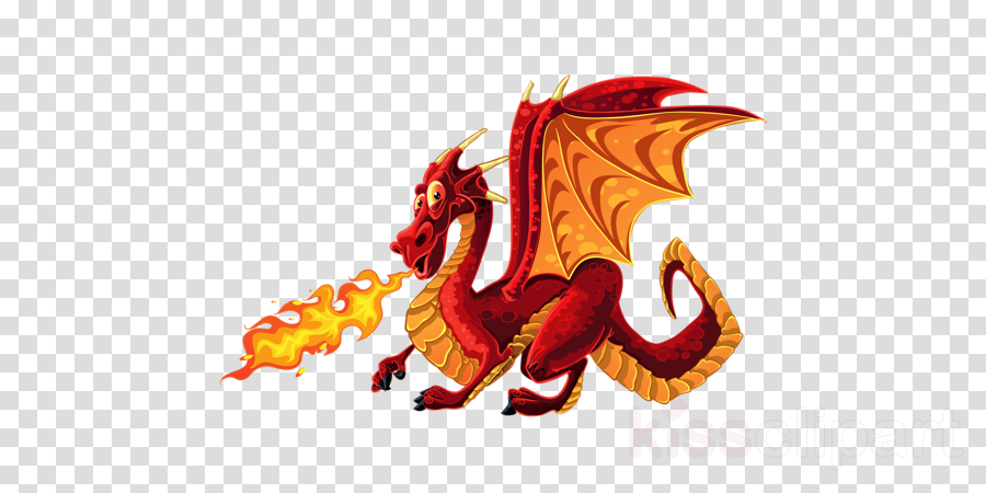 Download Dragon Fire Vector Clipart Stock Photography - Dragon Fire Vector (900x450), Png Download