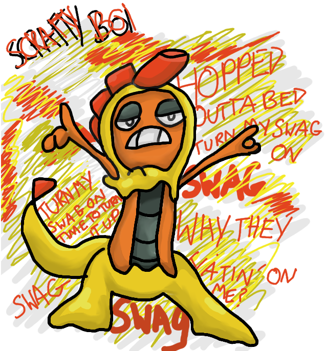 You Are No Match For My Scrafty - Cartoon (637x687), Png Download