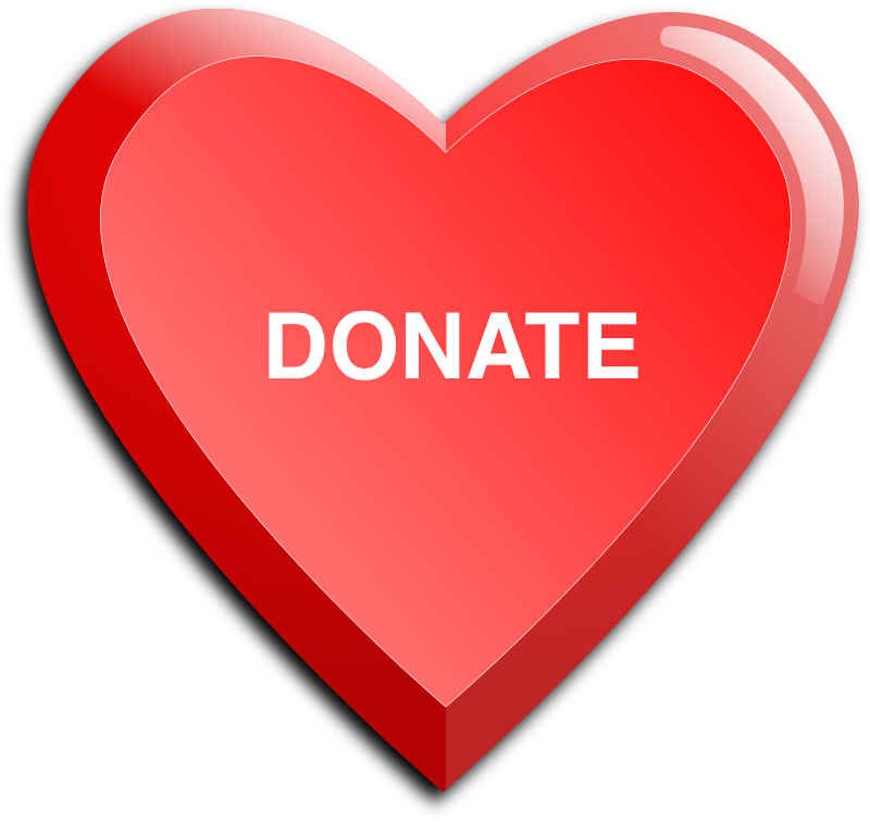 Donate Button - 3d Heart Shower Curtain (800x756), Png Download