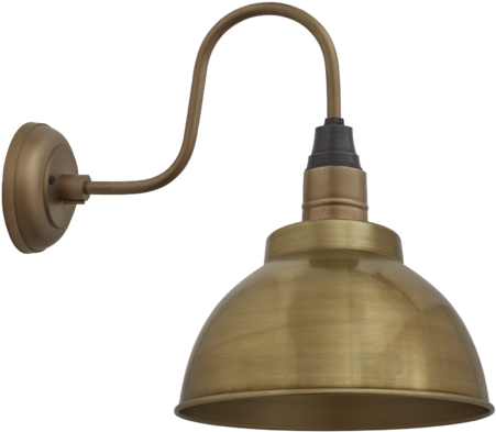 Brooklyn Vintage Swan Neck Wall Sconce Dome Antique - Industville Indswdlp Brooklyn Vintage Swan Neck Wall (900x600), Png Download