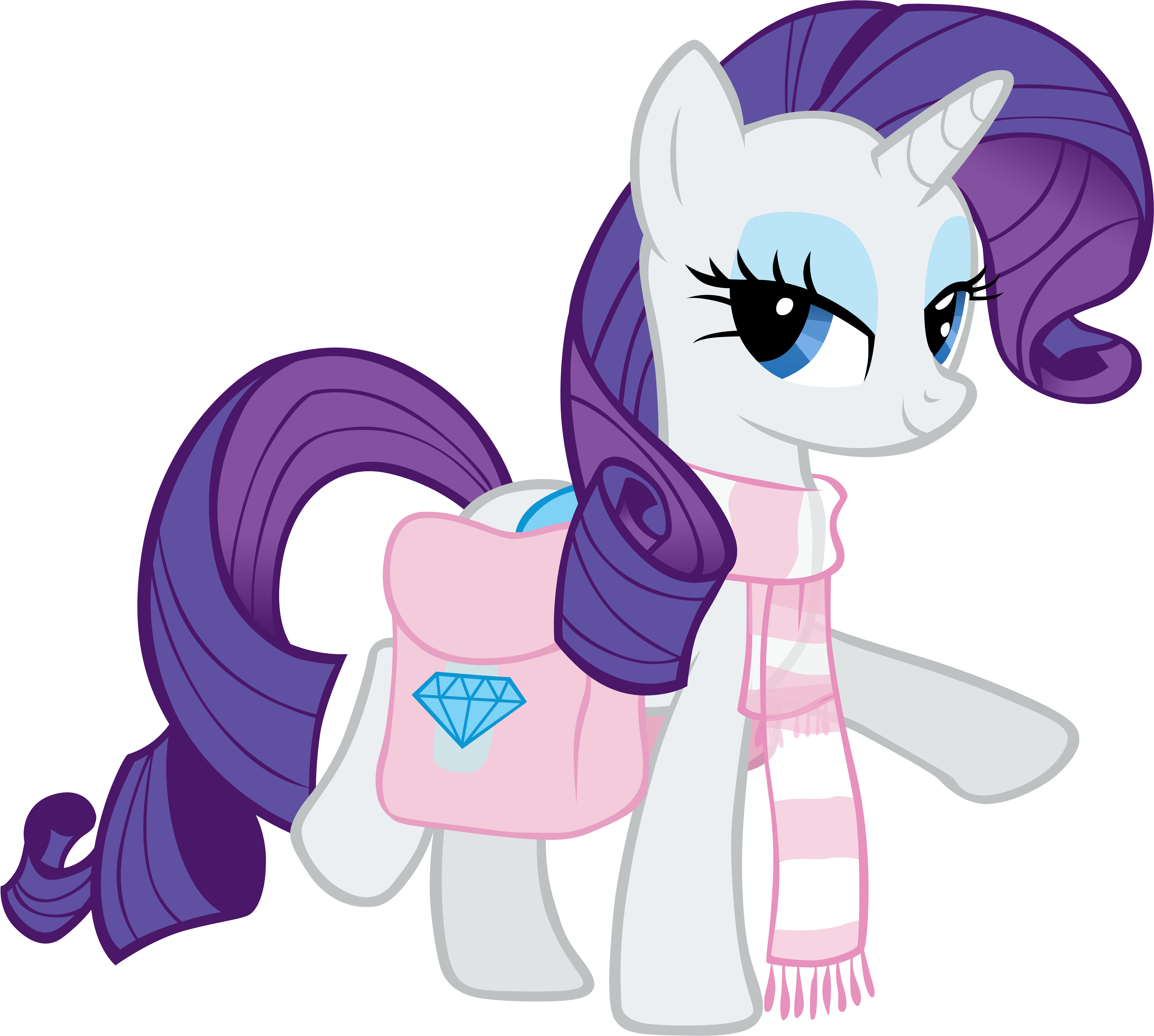 Good Thing I Brought My Scarf By Shellto - Mlp Mane 6 Rarity (4000x3624), Png Download