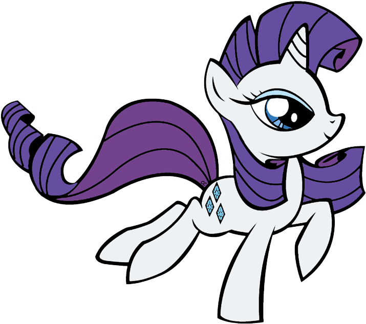 Pony Clipart Rarity - Little Pony Cartoon Character (730x641), Png Download