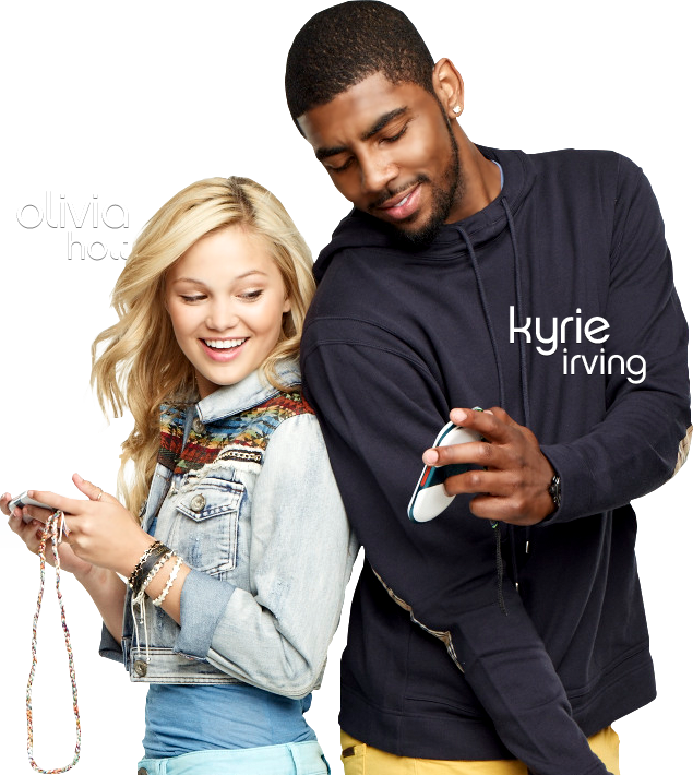 Playmg Partners Olivia Holt And Kyrie Irving Use Their - Kickin It Kyrie (635x710), Png Download