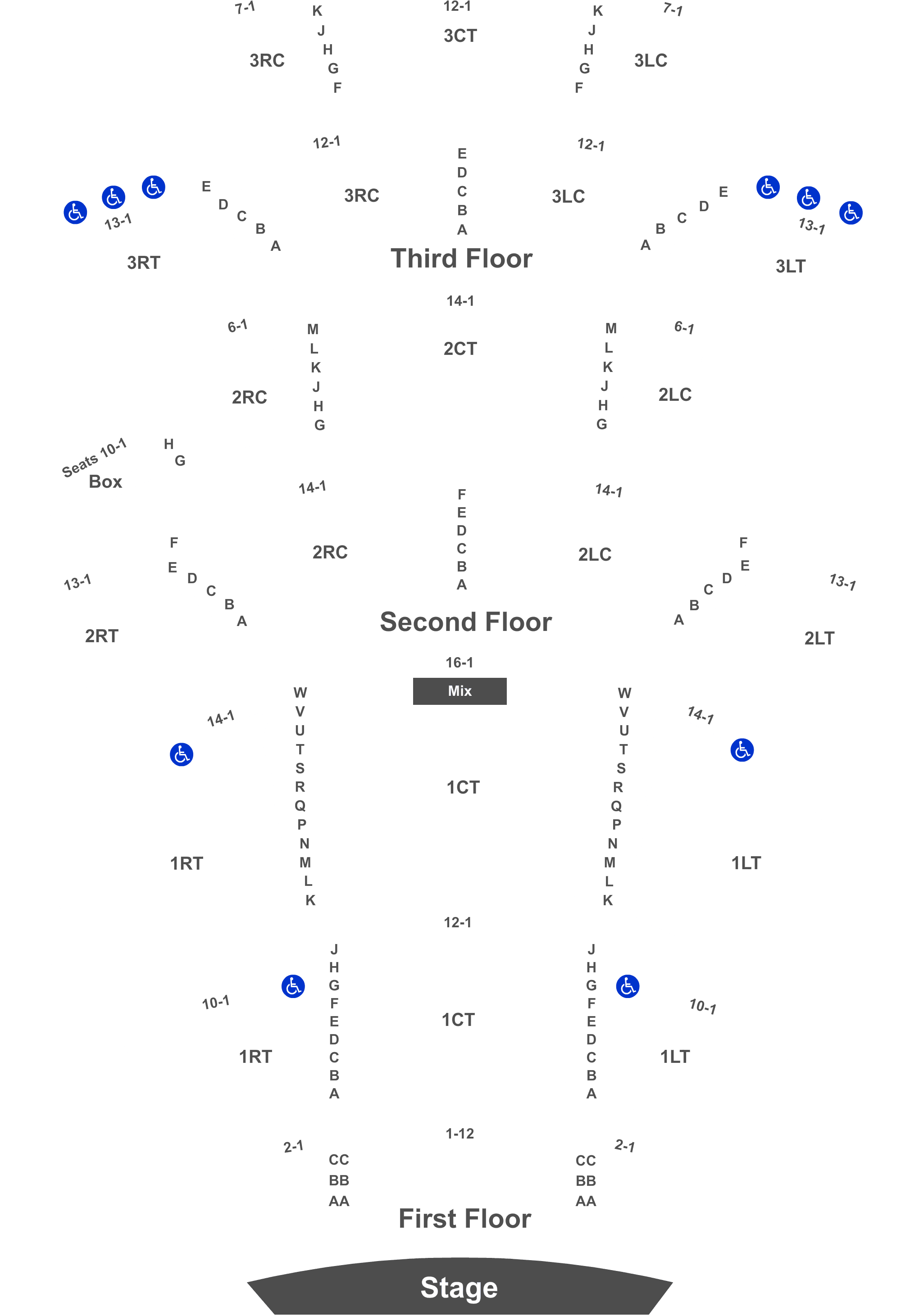 Legend - Orpheum New Orleans Seating Chart (2100x3000), Png Download