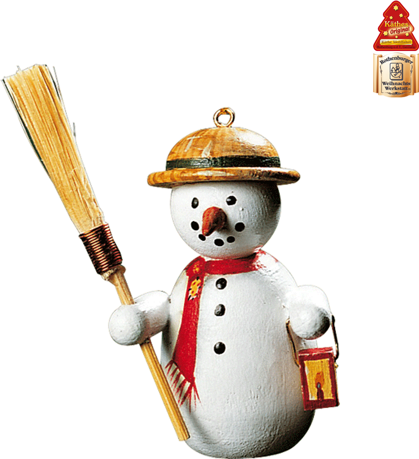 Snowman With Broom - Bonhomme De Neige (1000x1000), Png Download