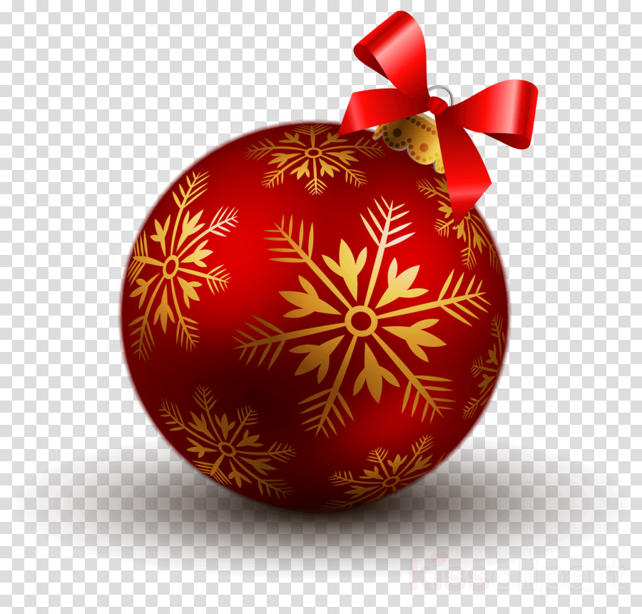 Christmas Ball Png Clipart Christmas Ornament Clip - Boule De Noel Rouge Et (900x860), Png Download