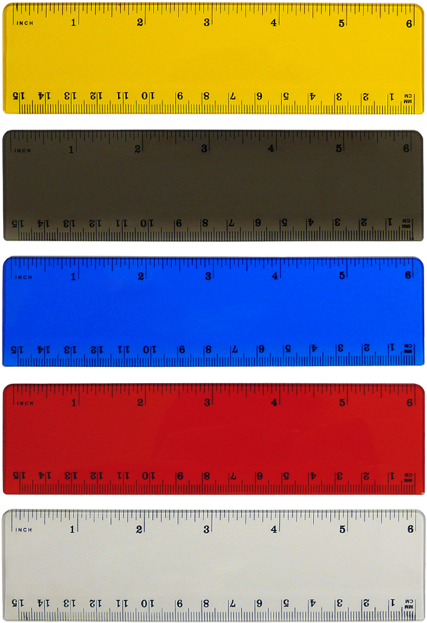 6" Plastic Ruler - 6 In. Translucent Ruler (618x894), Png Download